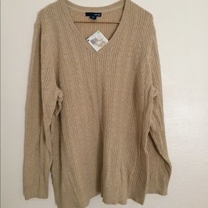 Basic Editions | Sweaters | Nwt Basic Editions Cable Vneck Sweater 2x ...